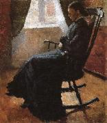 Edvard Munch Aunt sitting  in the rocking chair oil painting artist